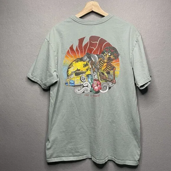 Sullen Art Collective Lost In Paradise Graphic Tee X-Large Skeleton - Picture 3 of 8